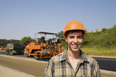 Mitarbeiter für Baustellensicherung der BaSiS GmbH aus Essen